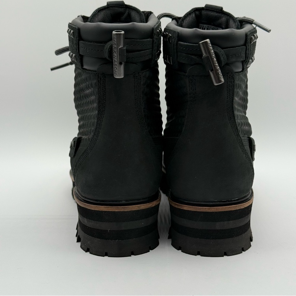 Mark Nason Skechers Lumber Jill Black Leather Combat Boots Women 9 - Picture 3 of 16